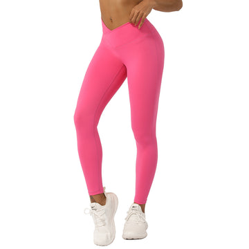 Pantalon de yoga taille V – Legging taille haute effet pêche pour l'entraînement et le fitness
