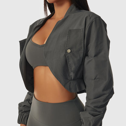 Veste de sport à manches longues et séchage rapide pour femme – Protection solaire et vêtements de yoga