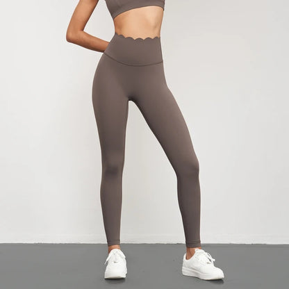 Pantalon de yoga sans coutures pour femme, leggings de course à pied et d'entraînement Lotus Arc
