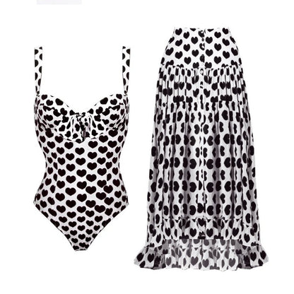 Maillot de bain rétro asymétrique pour femme