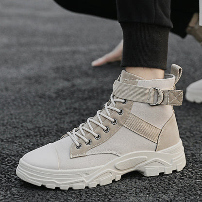 Bottes Martin montantes pour adolescents, chaussures de planche décontractées à la mode et tendance. 