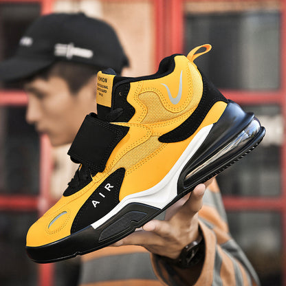 Chaussures de basket-ball montantes à coussin d'air pour hommes, automne-hiver