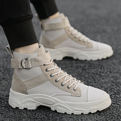 Bottes Martin montantes pour adolescents, chaussures de planche décontractées à la mode et tendance. 