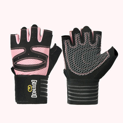 Gants de fitness respirants et extensibles – Gants d'exercice demi-doigts résistants à l'usure pour la salle de sport, l'haltérophilie et les entraînements