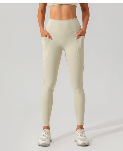 Pantalon de yoga taille haute à fils pour femme