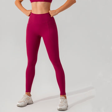 Pantalon de yoga taille haute à fils pour femme