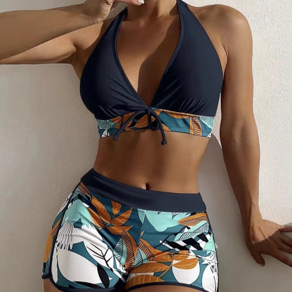 Maillot de bain de sport taille haute pour femme