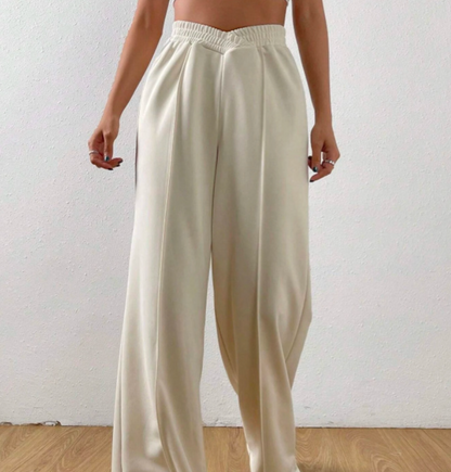 Pantalon ample décontracté à jambes larges pour femme