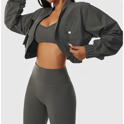 Veste de sport à manches longues et séchage rapide pour femme – Protection solaire et vêtements de yoga