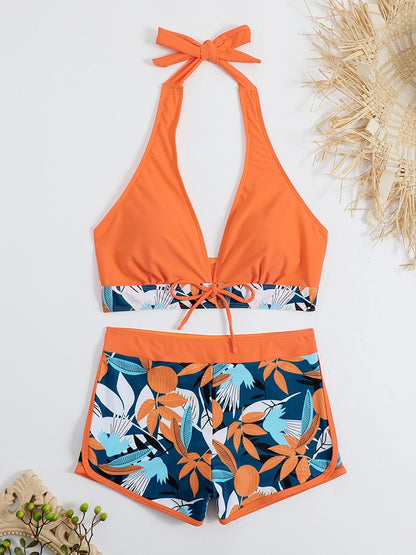 Maillot de bain de sport taille haute pour femme