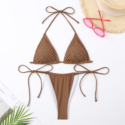 Bikini dos nu à lacets, sexy, tendance et flatteur