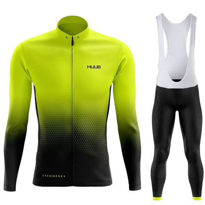 Combinaison de cyclisme à manches longues, nouvelle version printemps-automne de l'équipe HUUB, séchage rapide, bretelles respirantes, vêtements de vélo