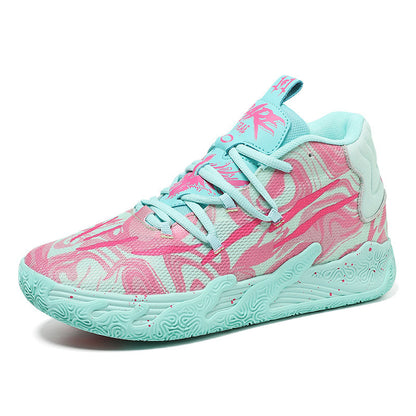 Chaussures de basket-ball antidérapantes et absorbantes de chocs pour hommes et femmes, pour l'intérieur et l'extérieur, violettes MB.03