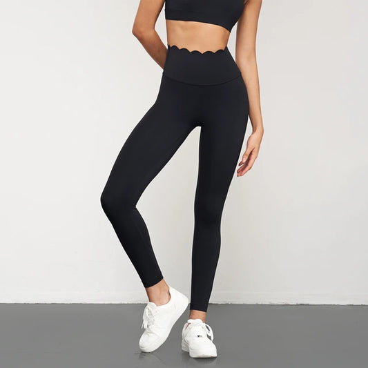 Pantalon de yoga sans coutures pour femme, leggings de course à pied et d'entraînement Lotus Arc