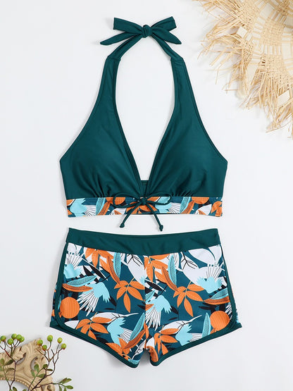 Maillot de bain de sport taille haute pour femme
