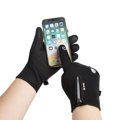 Gants d'extérieur thermiques et chauds d'hiver pour écran tactile, imperméables, pour cyclisme, vélo, coupe-vent 