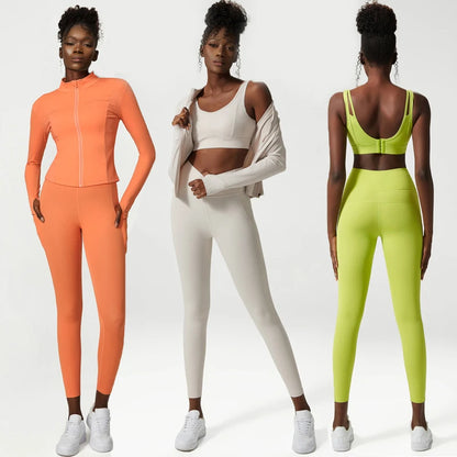 Ensemble de yoga trois pièces pour femmes, ensemble de sport et de fitness surdimensionné