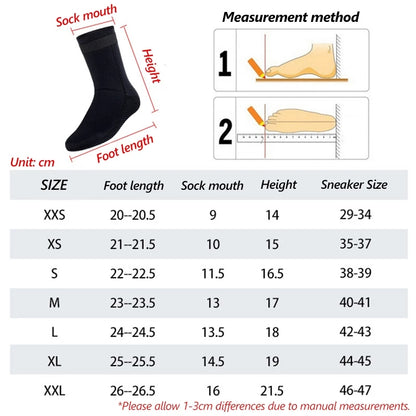 Chaussettes de plongée imperméables 3MM