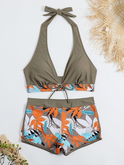 Maillot de bain de sport taille haute pour femme