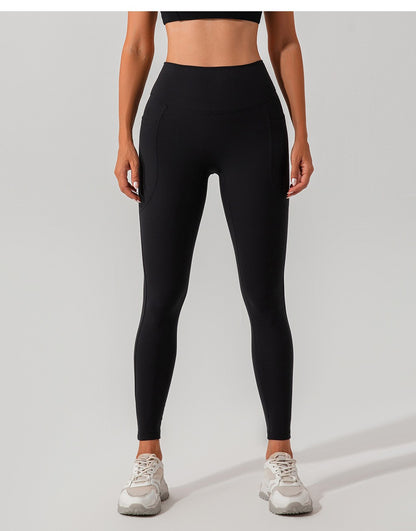 Pantalon de yoga taille haute à fils pour femme