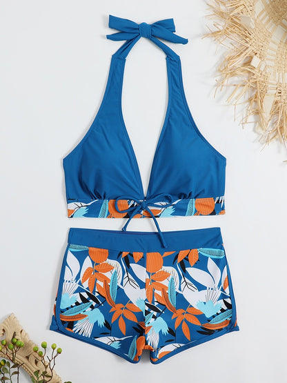 Maillot de bain de sport taille haute pour femme