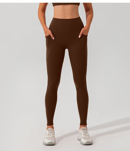 Pantalon de yoga taille haute à fils pour femme