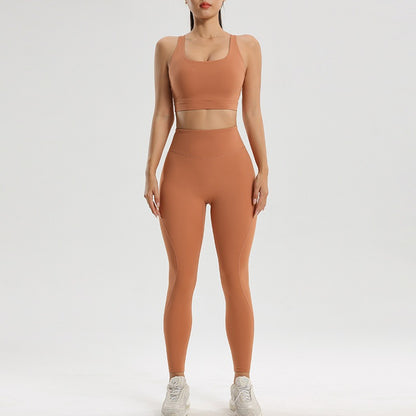 Ensemble de sport et de fitness pour femmes, ensemble de yoga et de course à pied, soutien-gorge, sous-vêtements, pantalon de base à séchage rapide