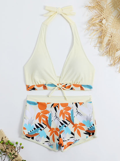 Maillot de bain de sport taille haute pour femme