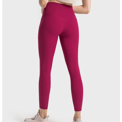 Pantalon de yoga taille haute à fils pour femme