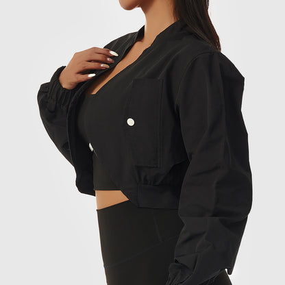 Veste de sport à manches longues et séchage rapide pour femme – Protection solaire et vêtements de yoga