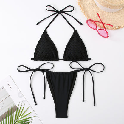 Bikini dos nu à lacets, sexy, tendance et flatteur