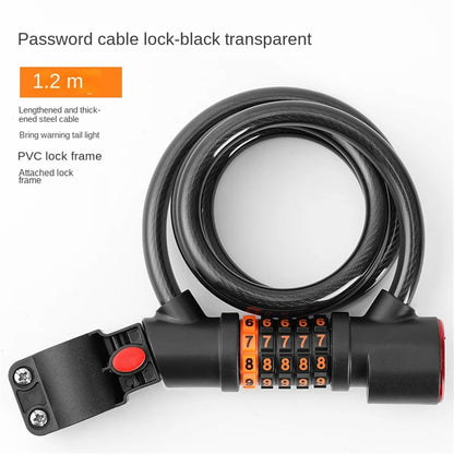 Antivols pour vélos, antivols à combinaison pour vélos, antivol pour vélo de route avec câble en acier.