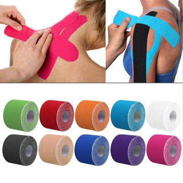 Protecteur musculaire sportif avec patch musculaire imperméable tout en coton de 5 cm / bande de kinésiologie à effet intramusculaire 