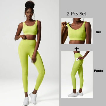 Ensemble de yoga trois pièces pour femmes, ensemble de sport et de fitness surdimensionné