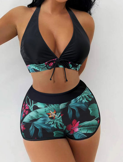 Maillot de bain de sport taille haute pour femme