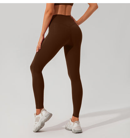 Pantalon de yoga taille haute à fils pour femme