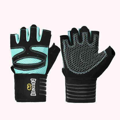 Gants de fitness respirants et extensibles – Gants d'exercice demi-doigts résistants à l'usure pour la salle de sport, l'haltérophilie et les entraînements