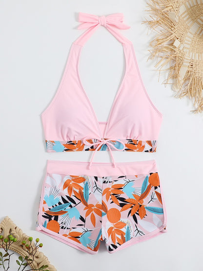 Maillot de bain de sport taille haute pour femme