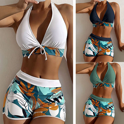 Maillot de bain de sport taille haute pour femme