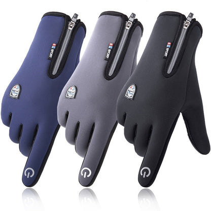 Gants d'extérieur thermiques et chauds d'hiver pour écran tactile, imperméables, pour cyclisme, vélo, coupe-vent 