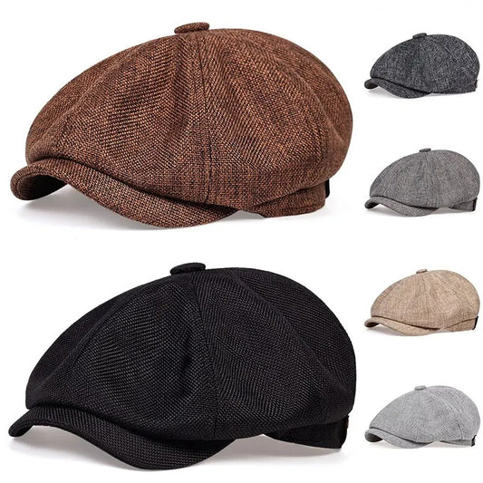 Chapeau octogonal pour homme, printemps et été